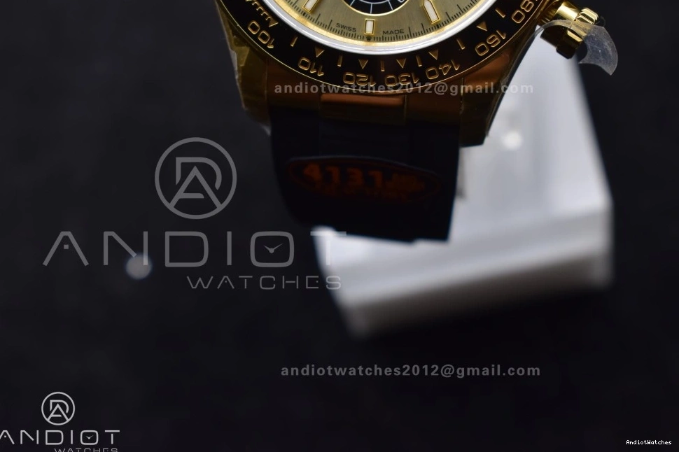 1:1 126518 808 Oysterflex Flexible QF on Black V6 Daytona Dial SH4131 Edition Best (Weighted) Strap YG 0223